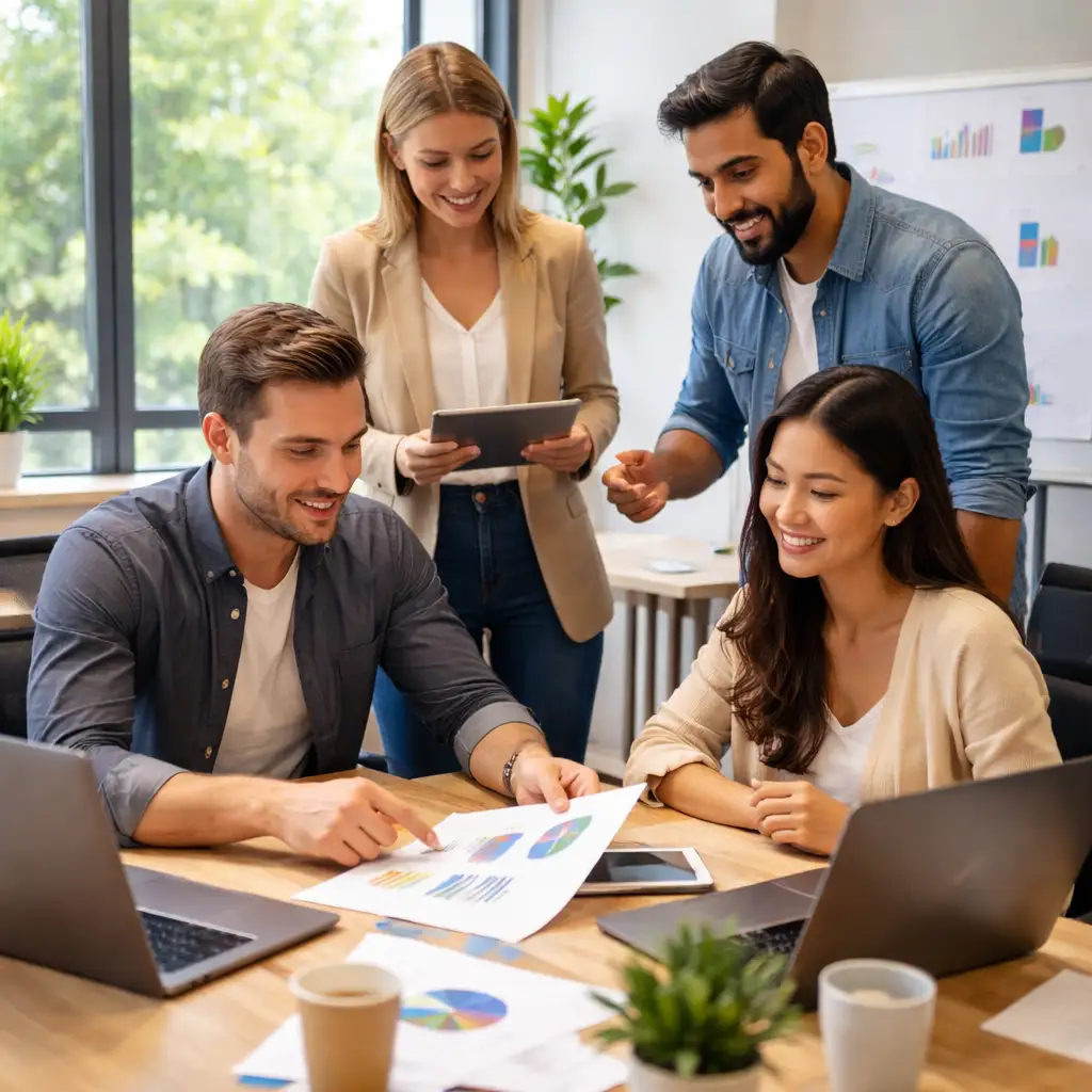 verse team working together on a digital marketing project